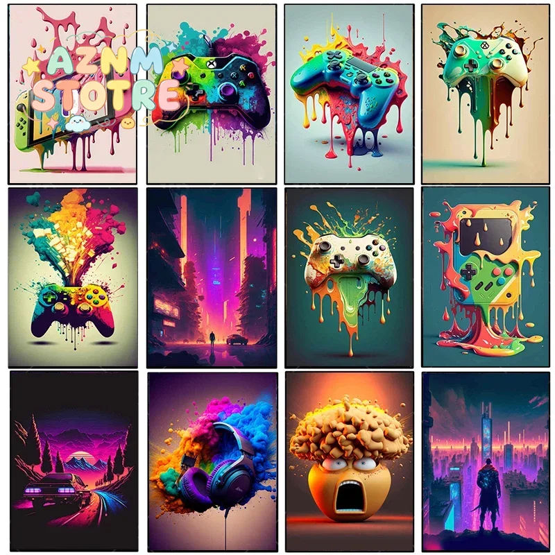 Esports Gamers - Quadro Vintage su Tela: Poster Gaming